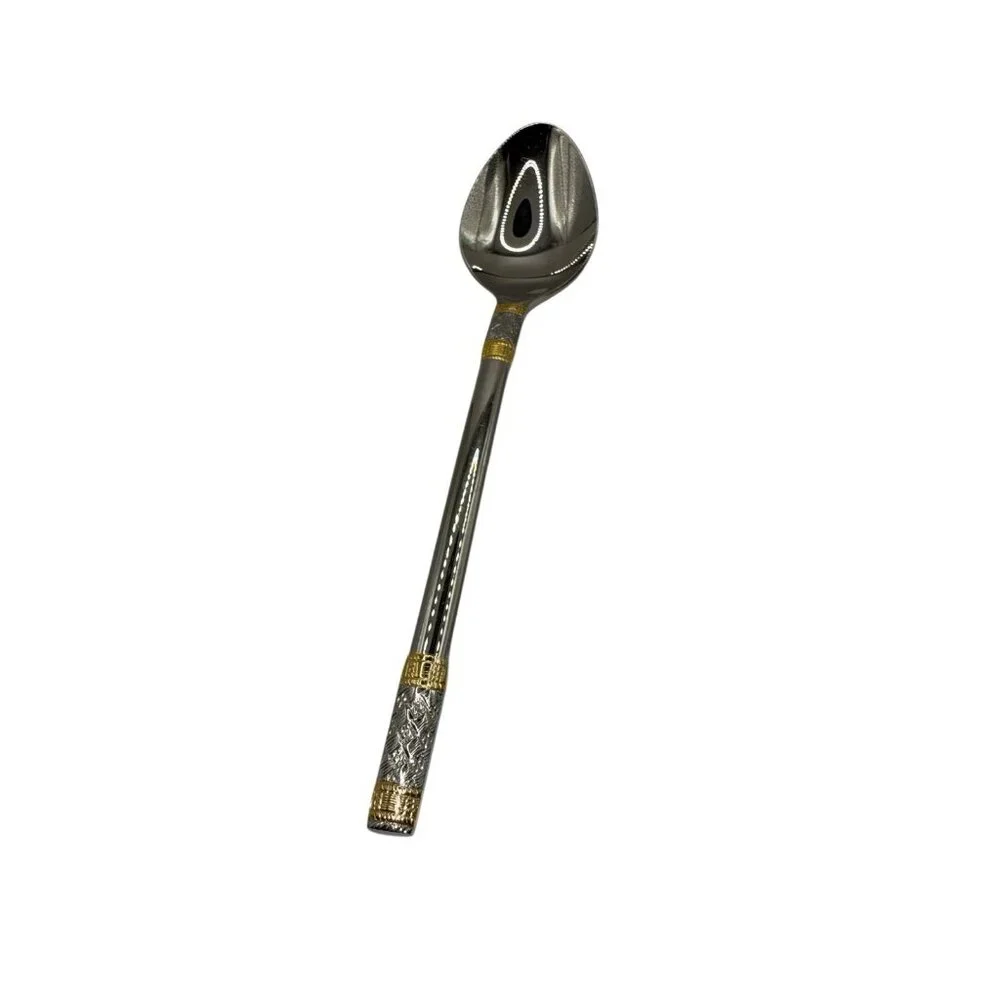 Wallace Golden Aegean Weave Stainless Oval Soup Spoon 18/8 NWOT 7-1/4